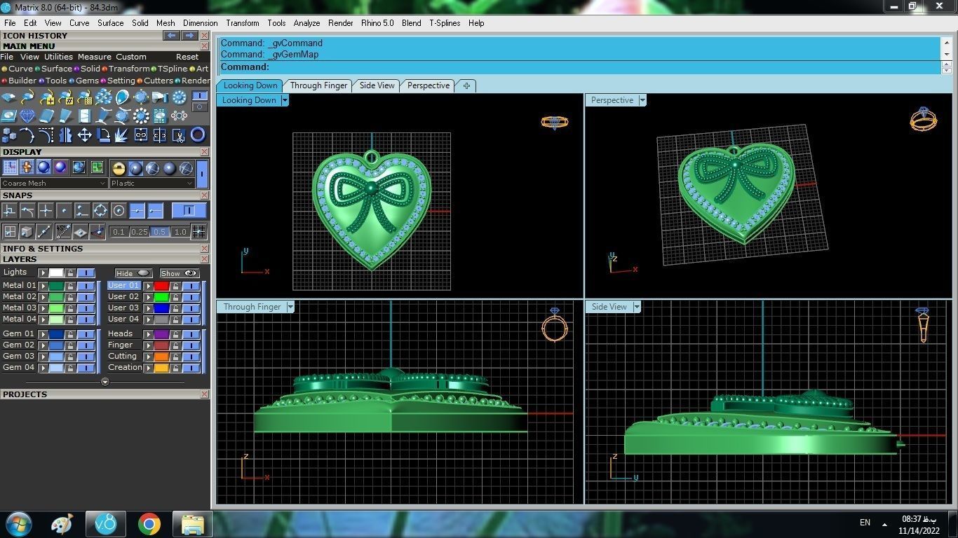 Heart Pendant 3D print model_5