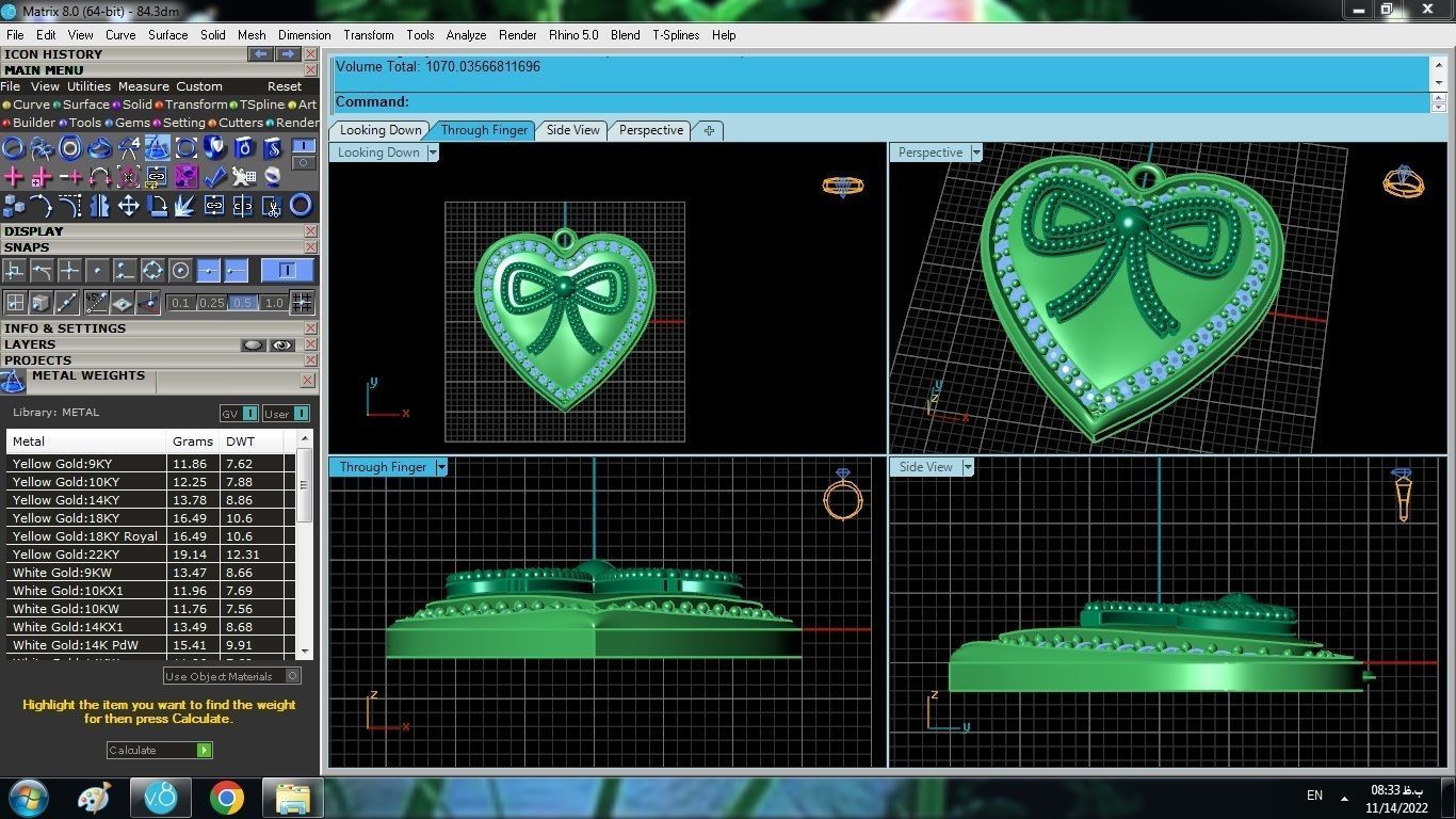 Heart Pendant 3D print model_7