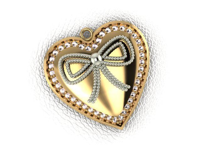 Heart Pendant 3D print model_2