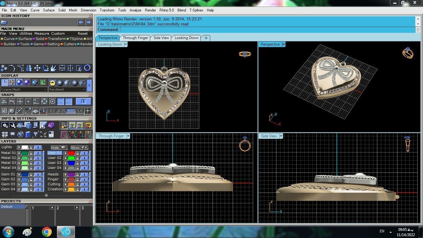 Heart Pendant 3D print model_6