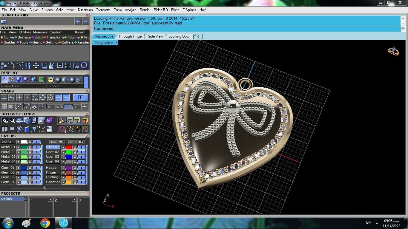 Heart Pendant 3D print model_3