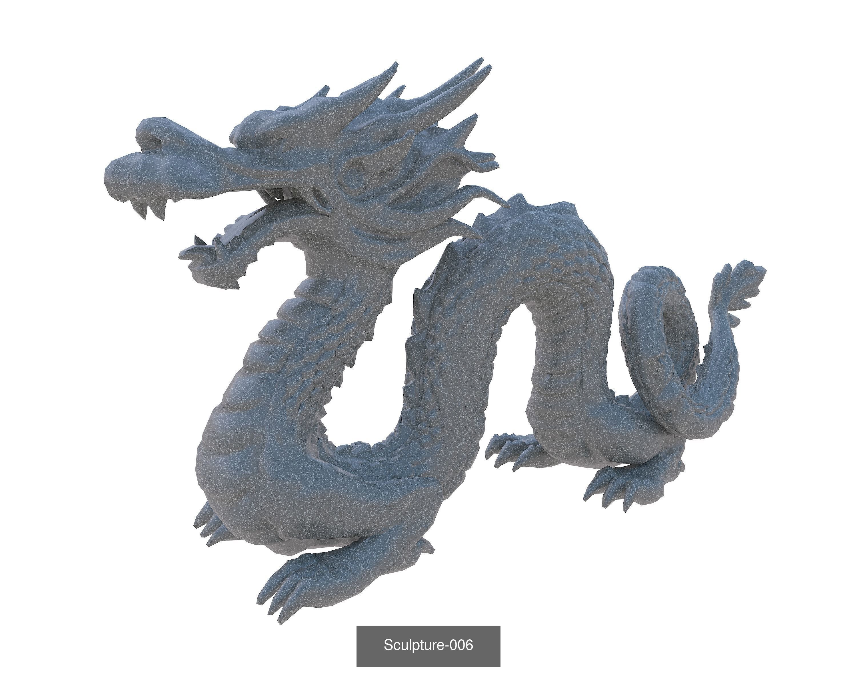 Sculpture-A statue of lion 3D Model Collection_6