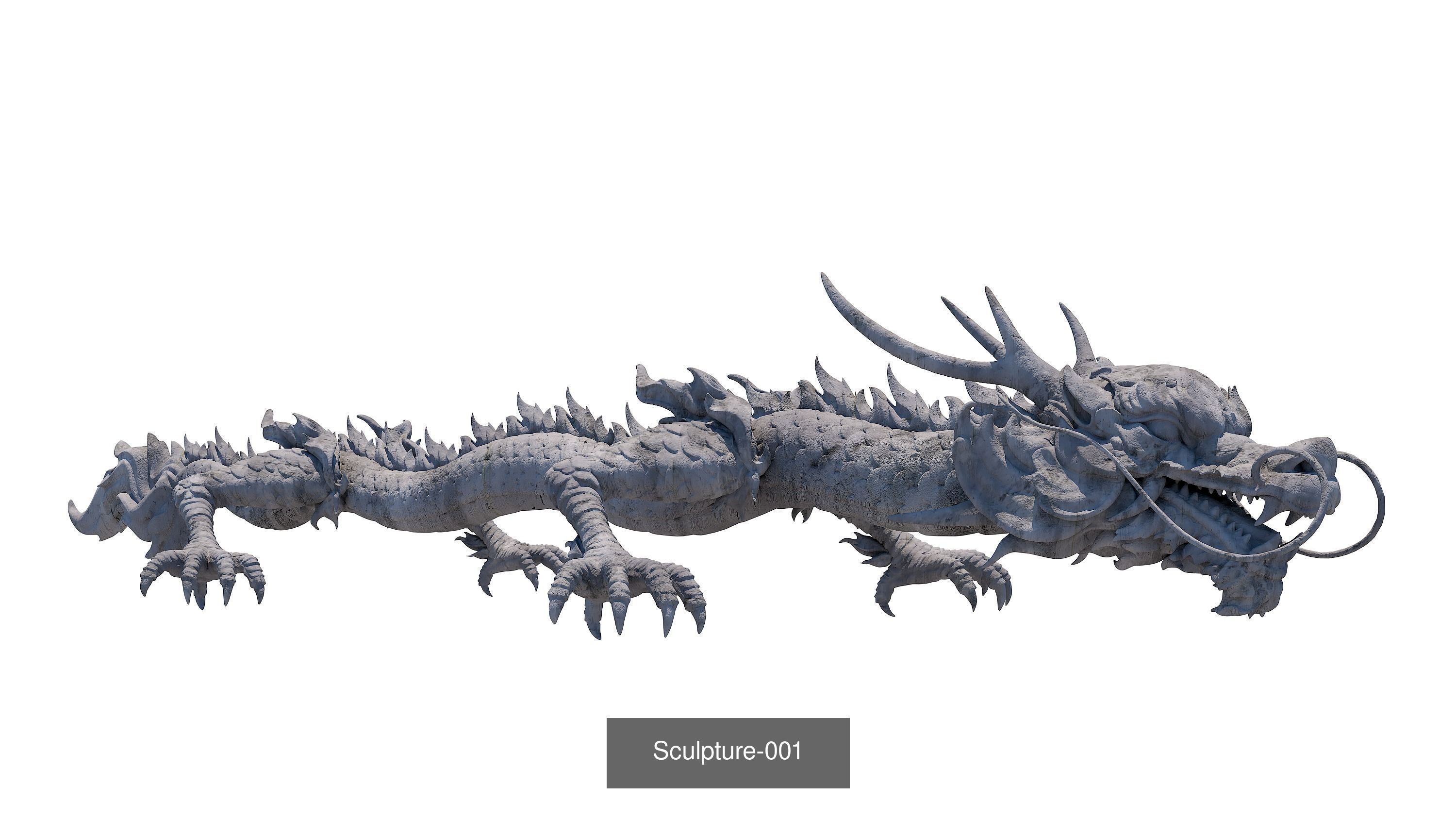 Sculpture-A statue of lion 3D Model Collection_1