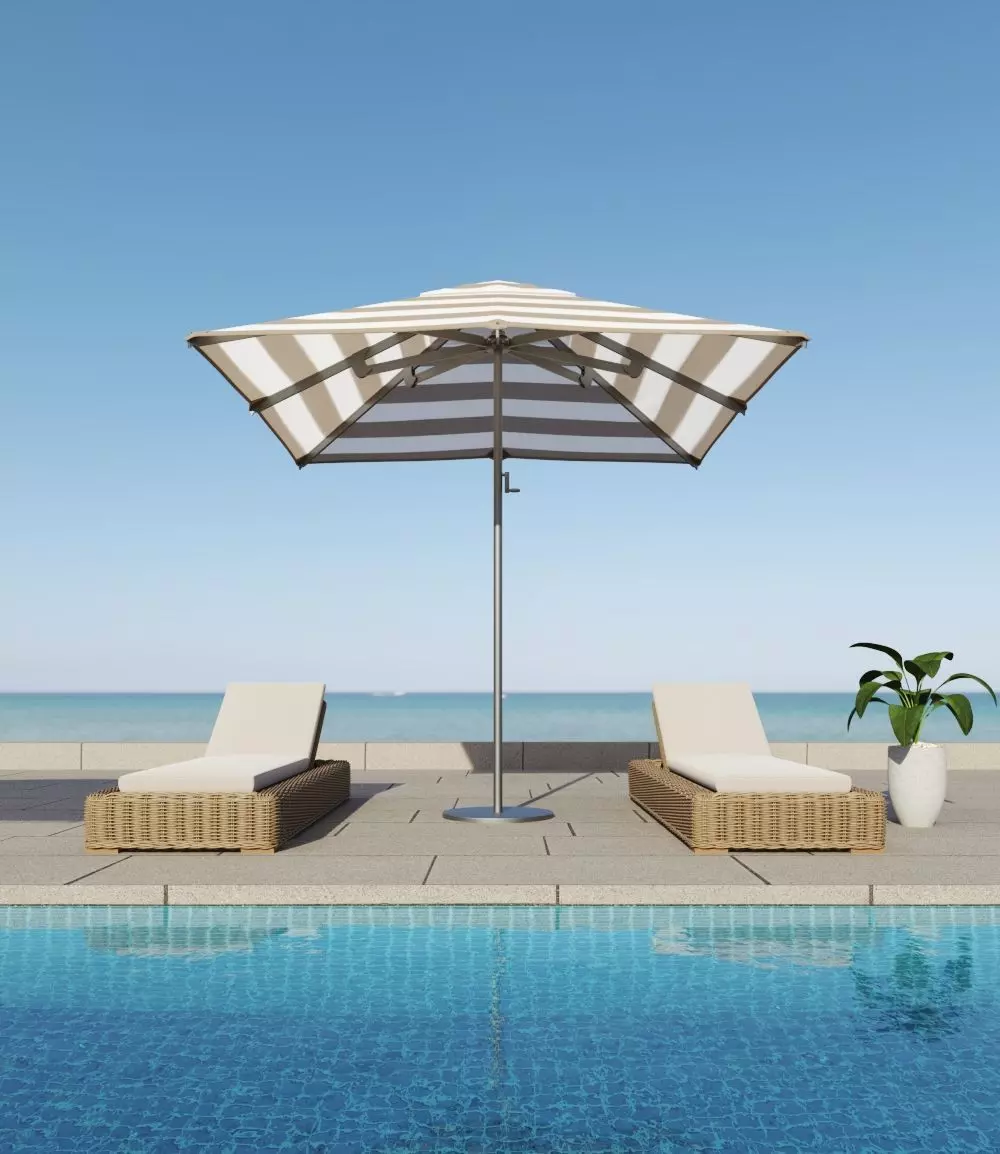 Outdoor Umbrella Low-poly 3D model