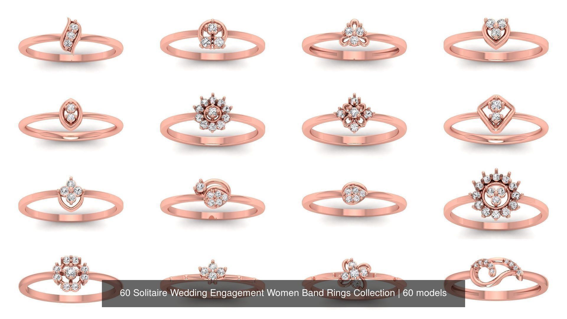 60 Solitaire Wedding Engagement Women Band Rings Collection _4