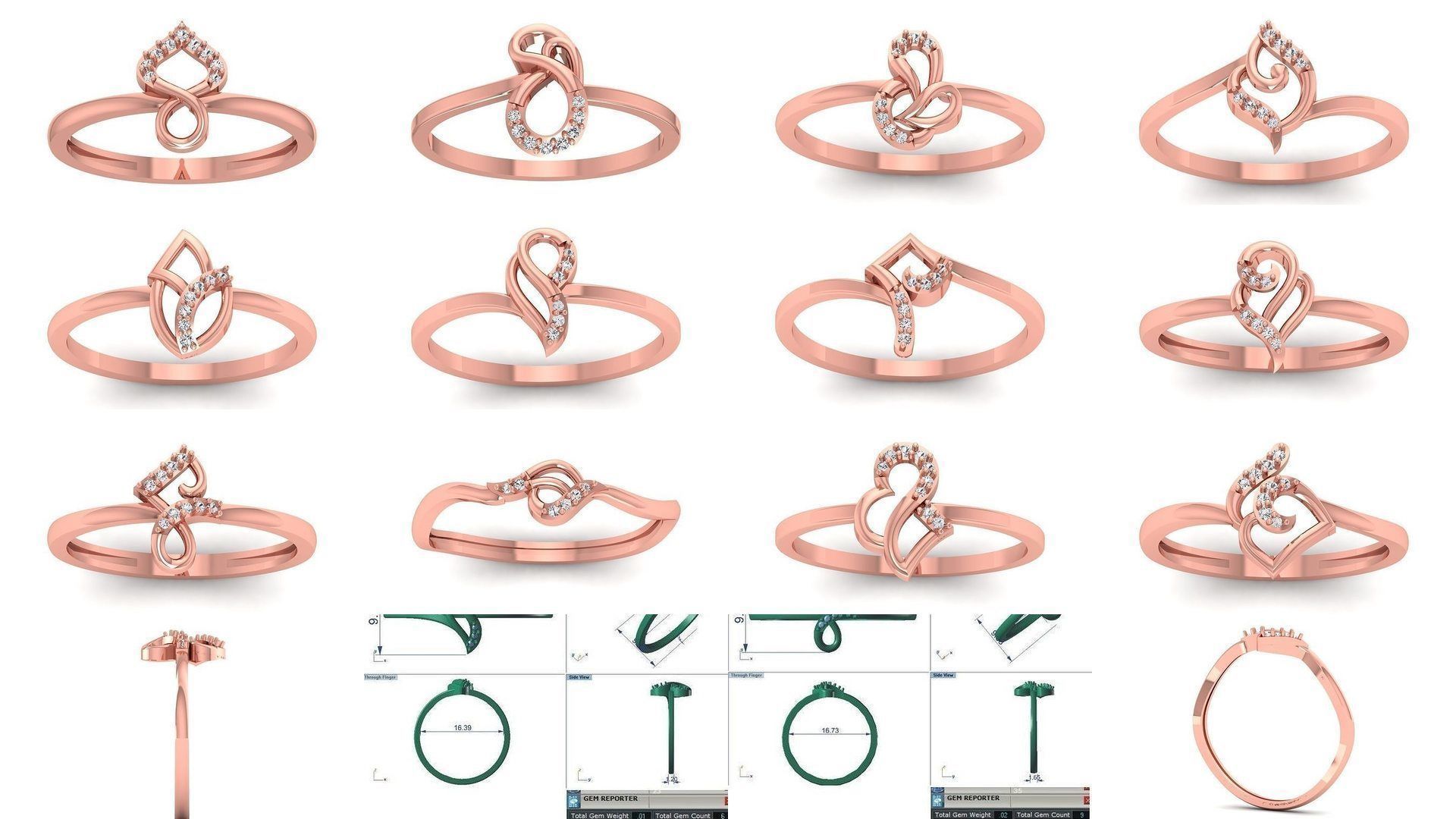 60 Solitaire Wedding Engagement Women Band Rings Collection _8