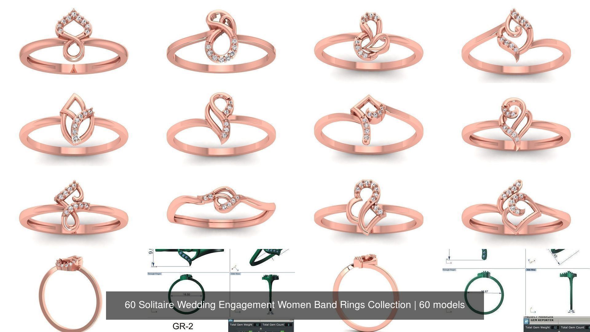 60 Solitaire Wedding Engagement Women Band Rings Collection _6