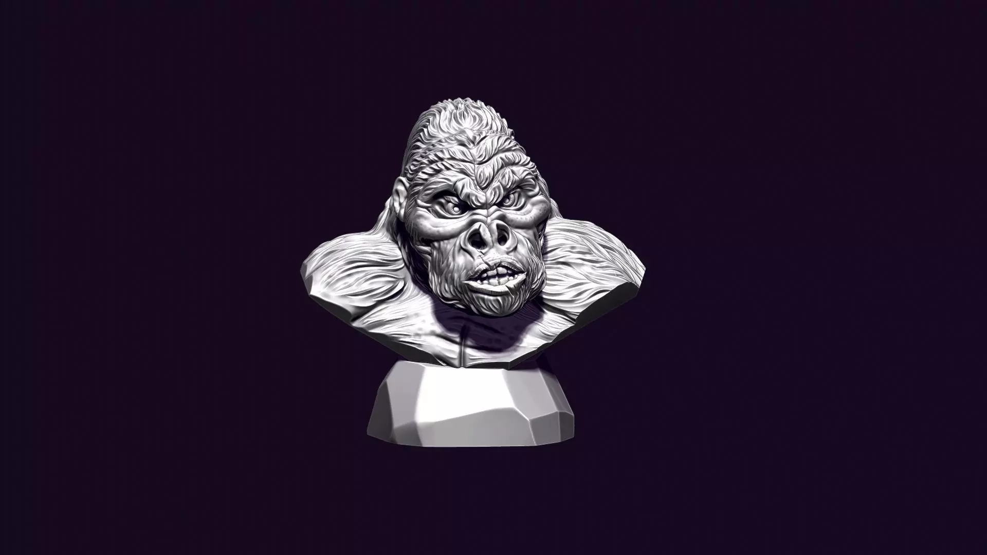 Gorilla bust 3D print model
