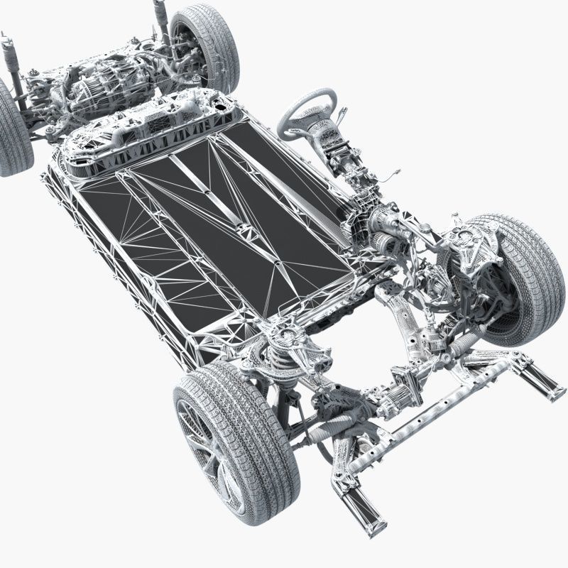 Electric Car Chassis 3D model_17