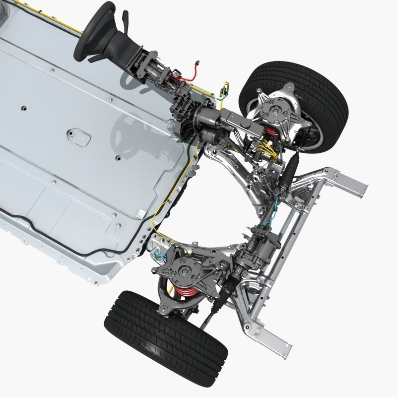 Electric Car Chassis 3D model_7