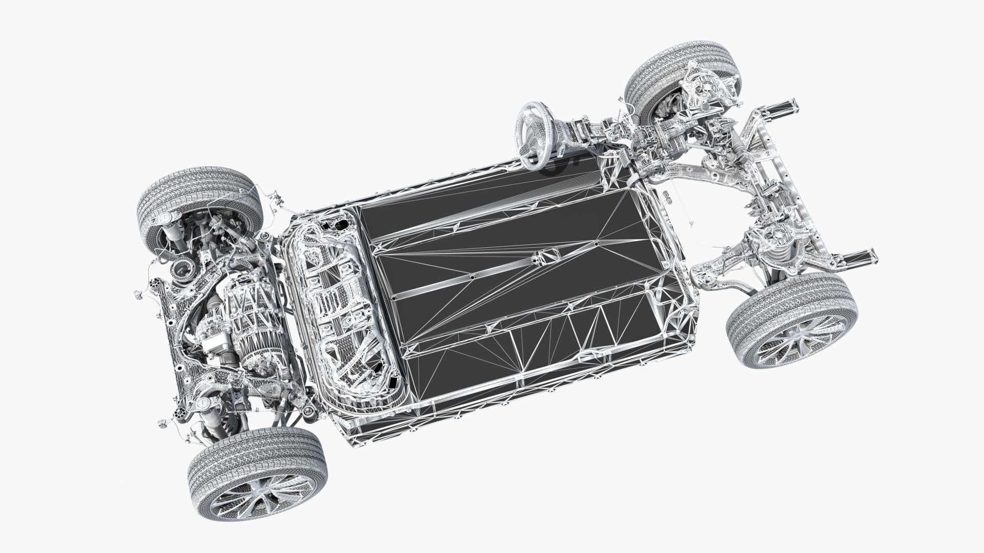 Electric Car Chassis 3D model_21