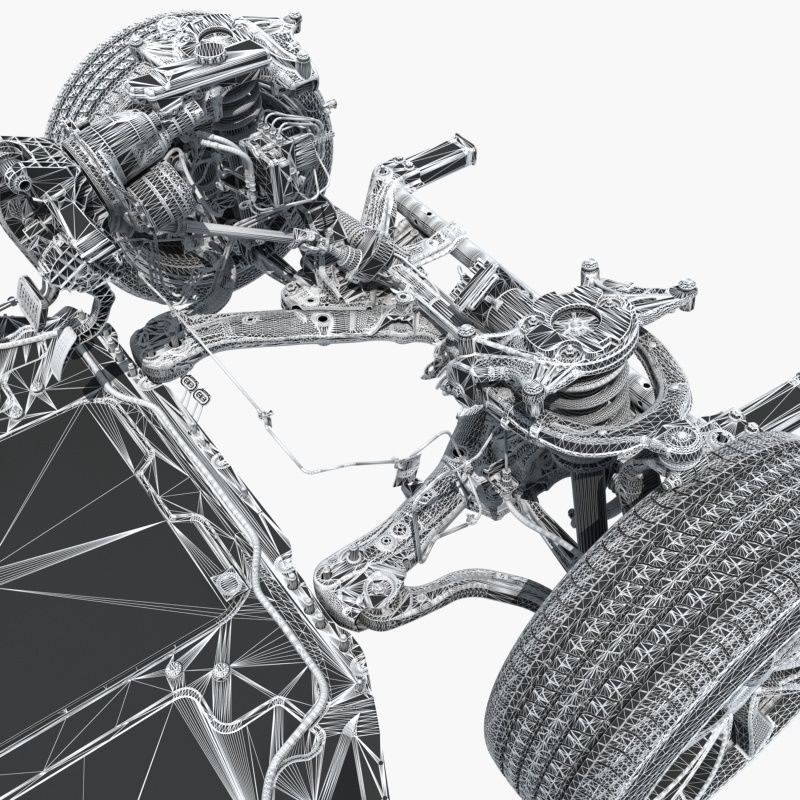 Electric Car Chassis 3D model_19