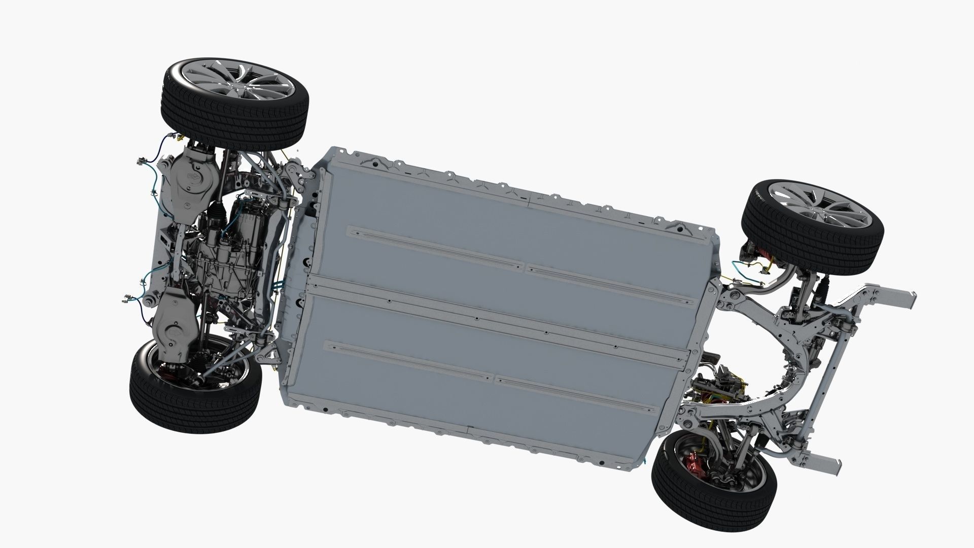 Electric Car Chassis 3D model_9