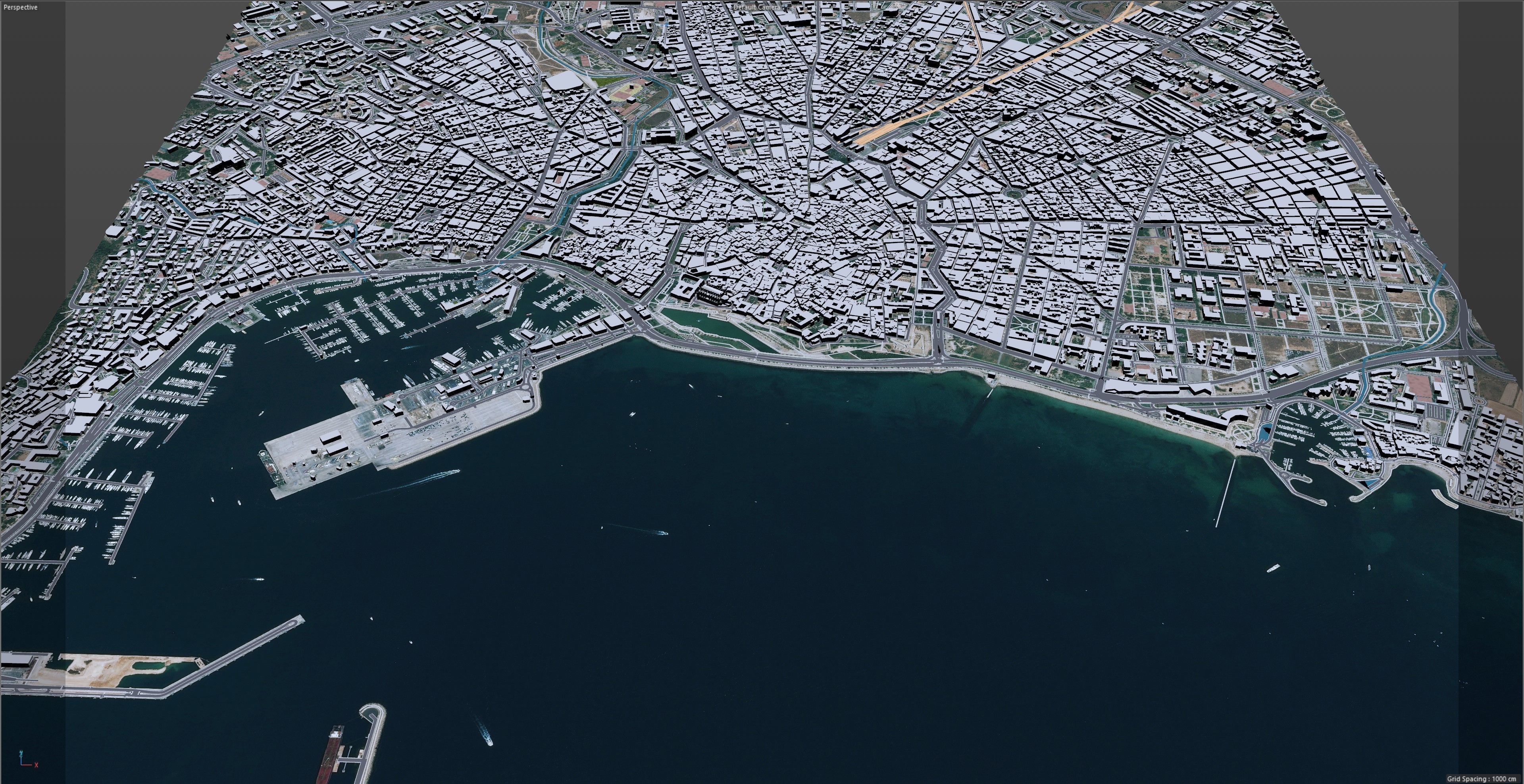 Palma Downtown Spain Low-poly 3D model_7