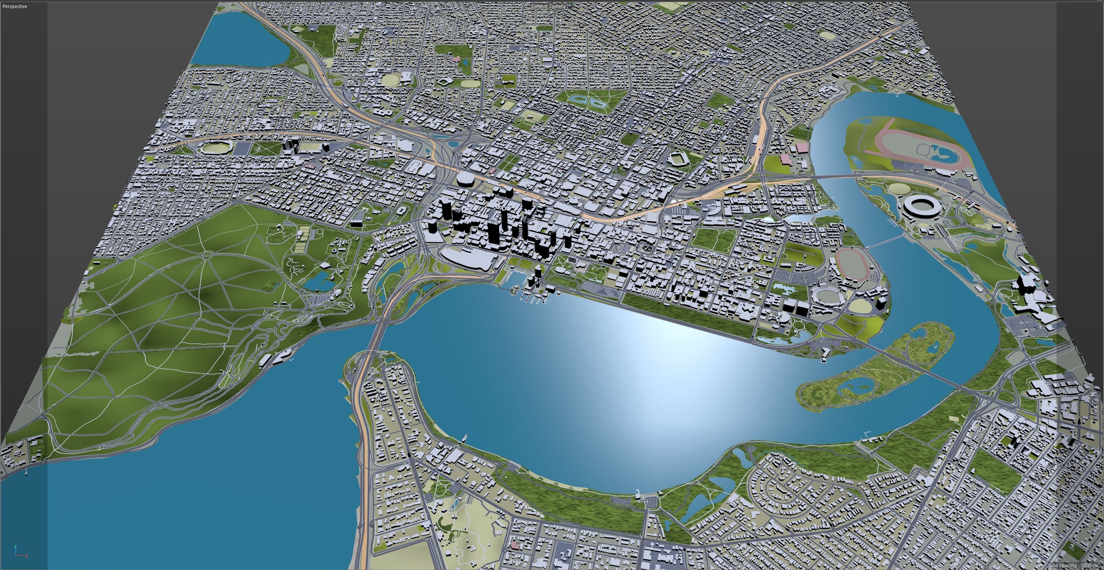 Perth Downtown Australia Low-poly 3D model_6
