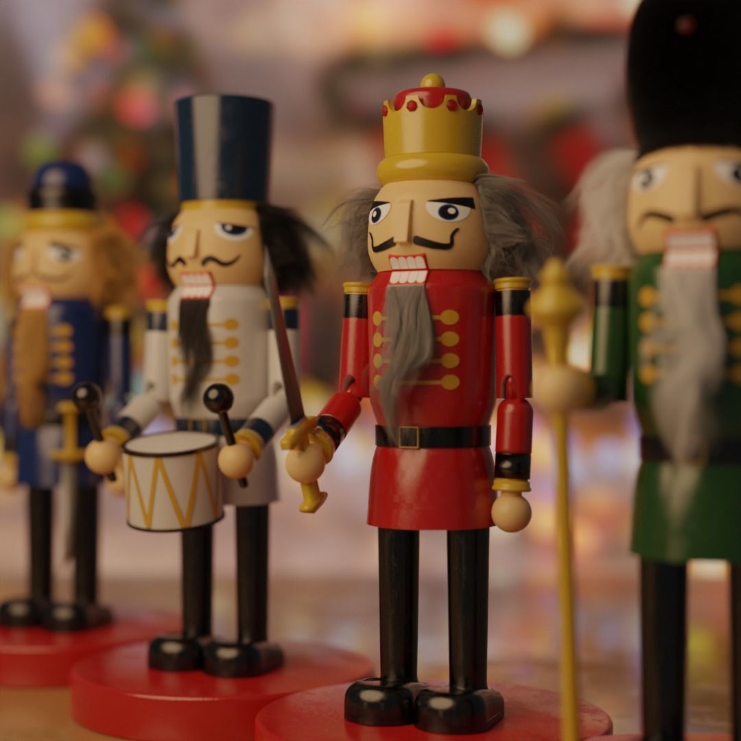 Nutcracker collection Low-poly 3D model_1