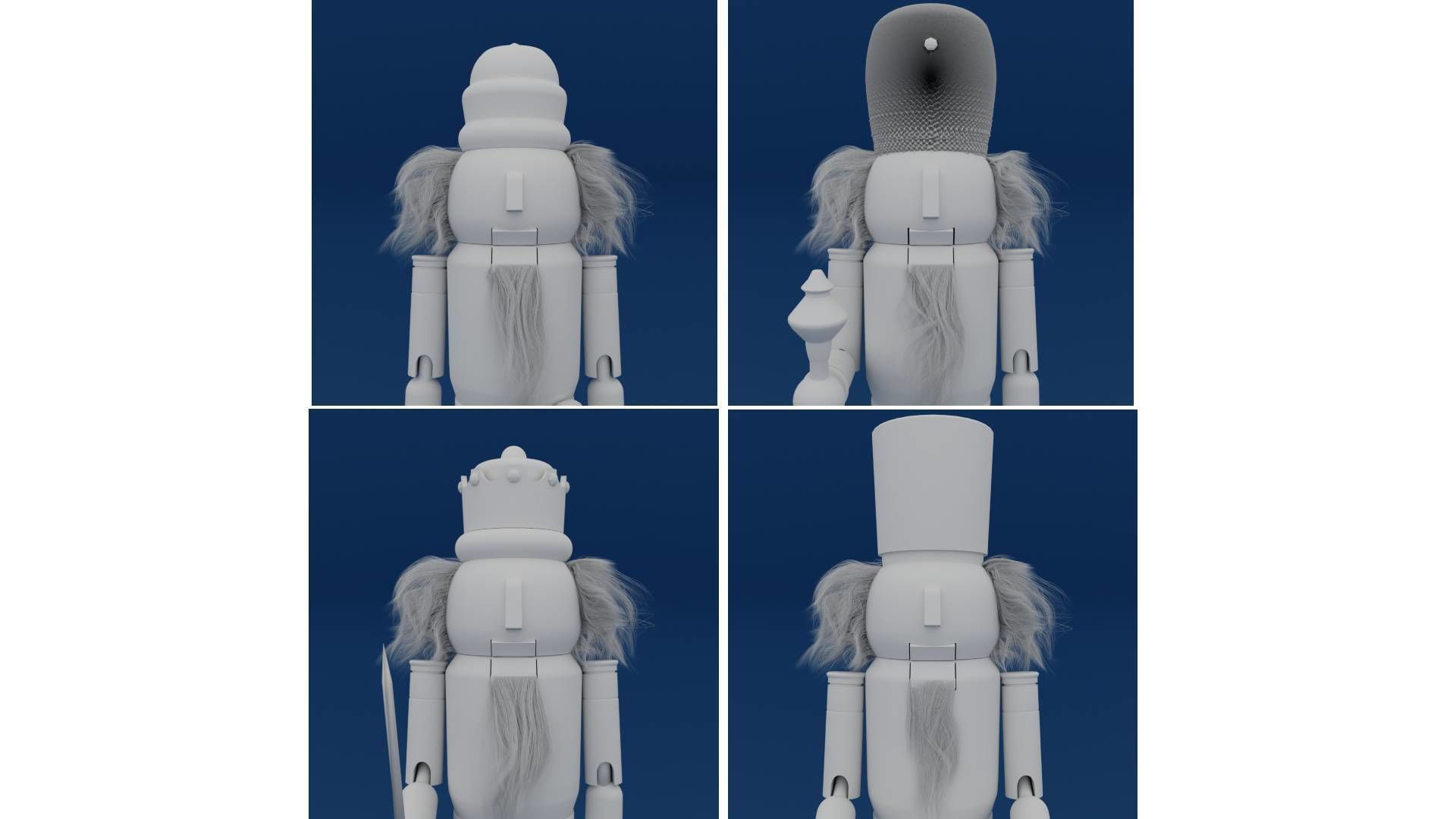 Nutcracker collection Low-poly 3D model_24