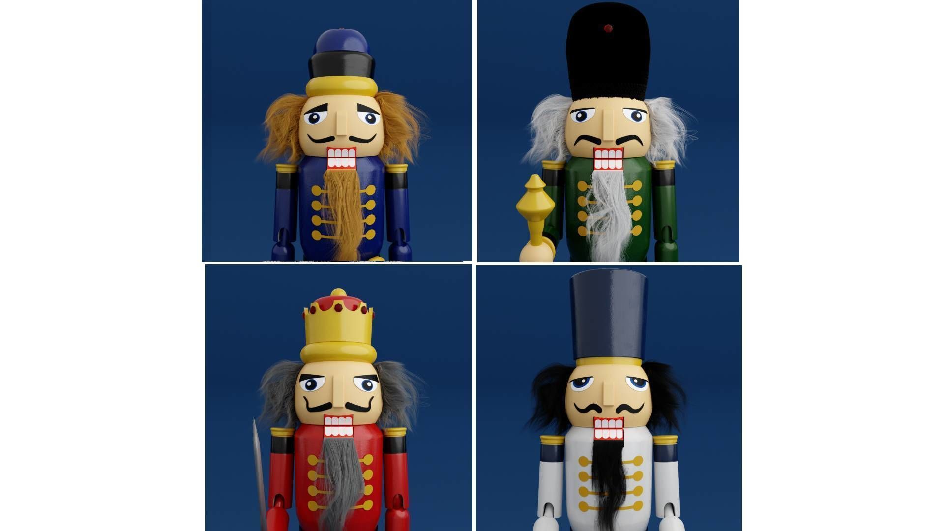 Nutcracker collection Low-poly 3D model_26