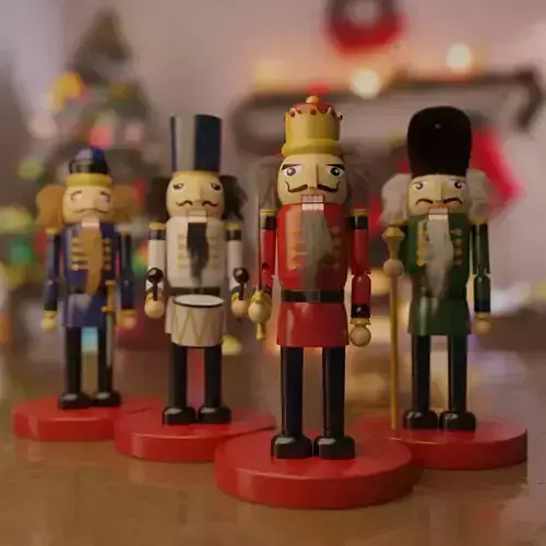 Nutcracker collection Low-poly 3D model