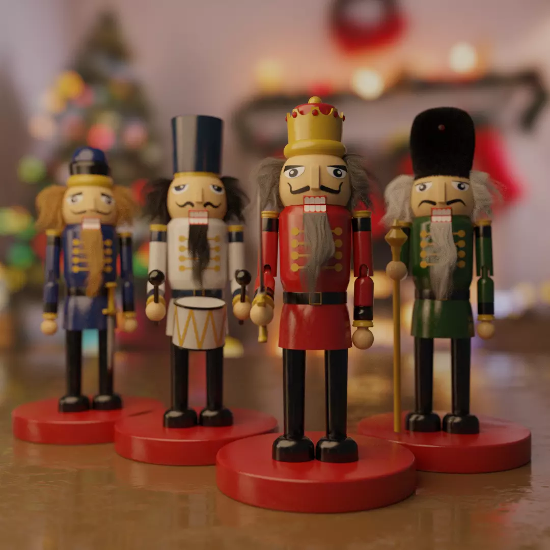 Nutcracker collection Low-poly 3D model_0