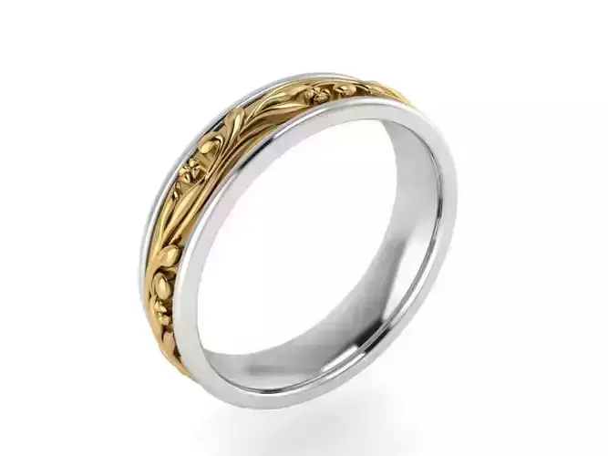 Round textured ring 2454 3D print model