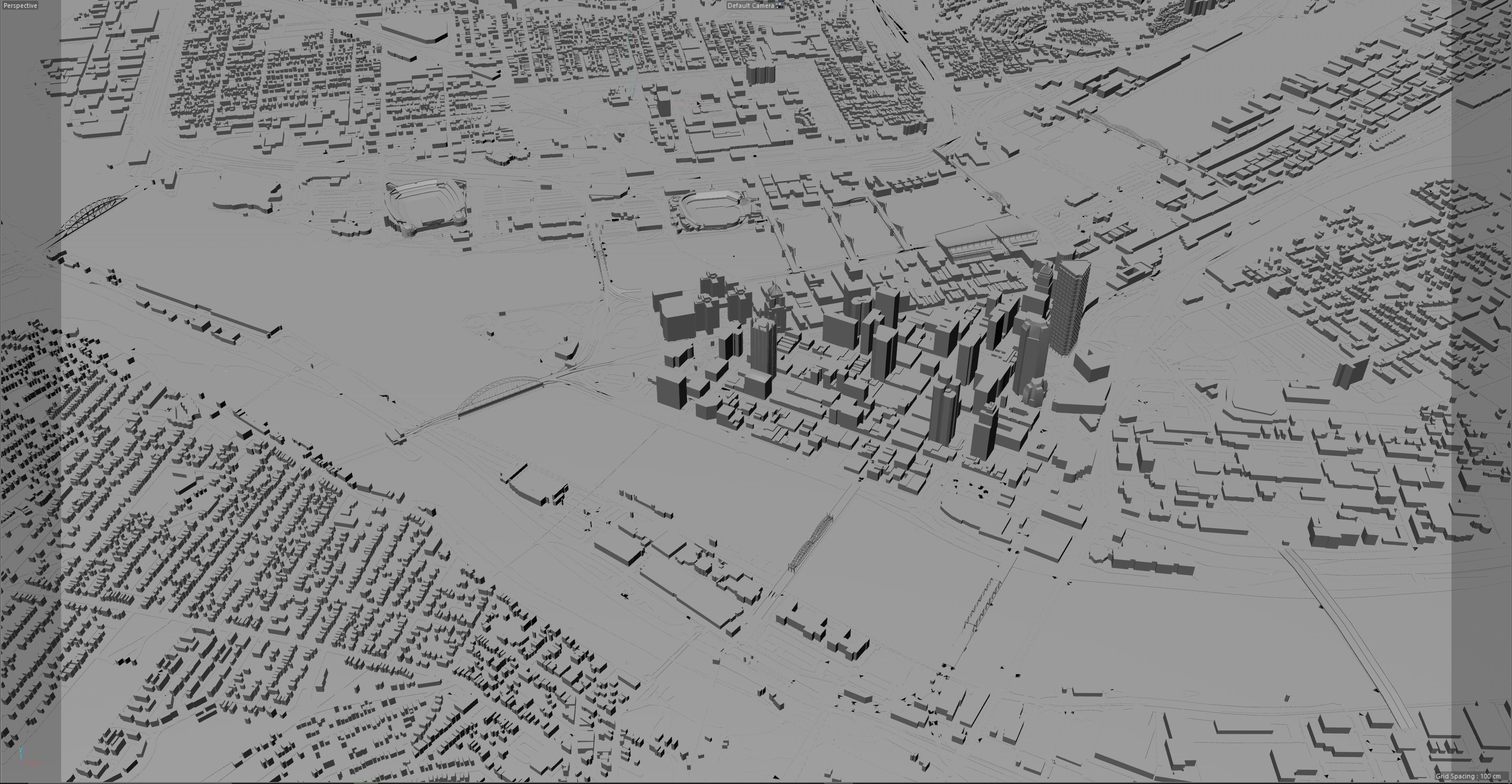 Pittsburgh Downtown Pennsylvania Low-poly 3D model_9