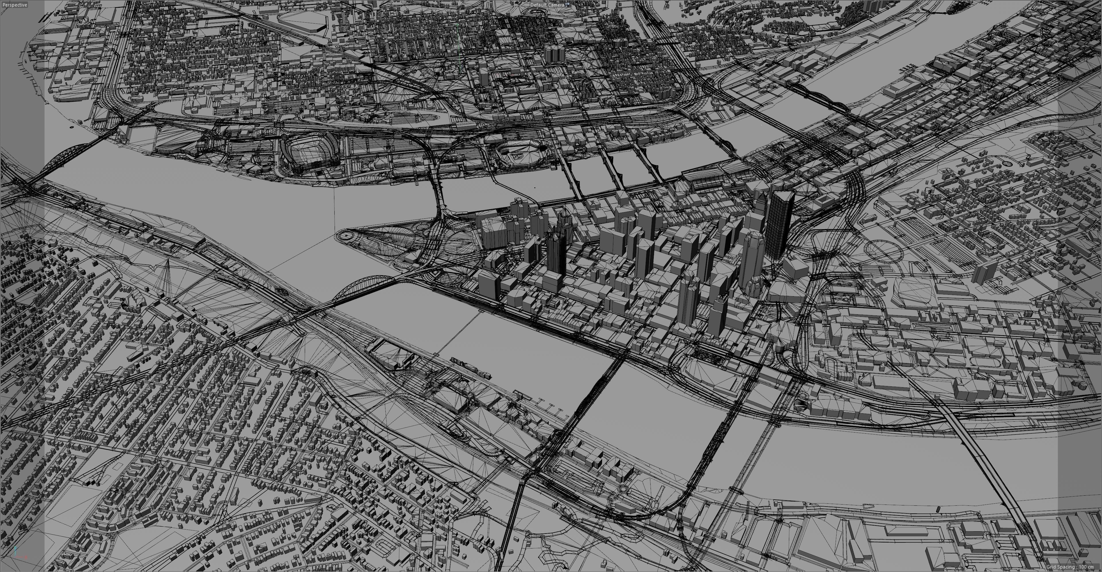 Pittsburgh Downtown Pennsylvania Low-poly 3D model_8