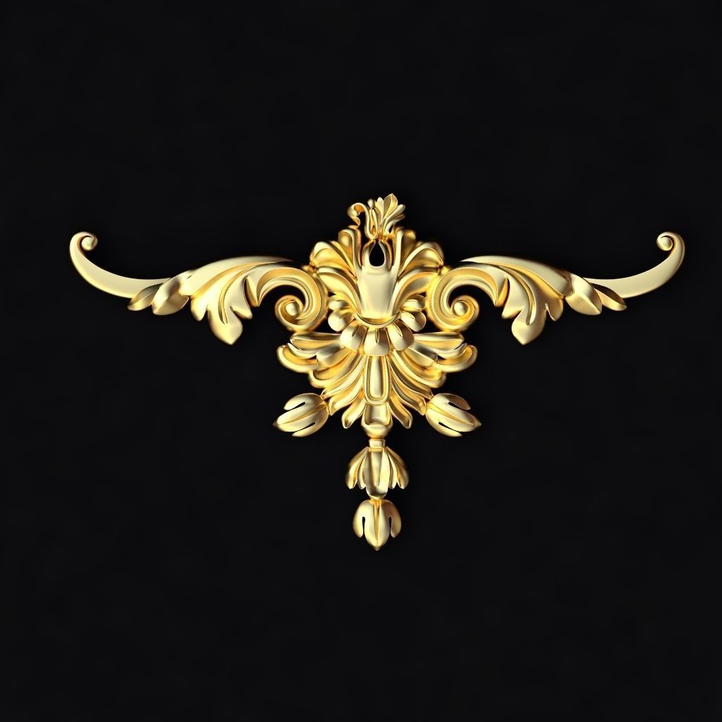 Collection 40 high quality center decors for furniture ornaments 3D model_6