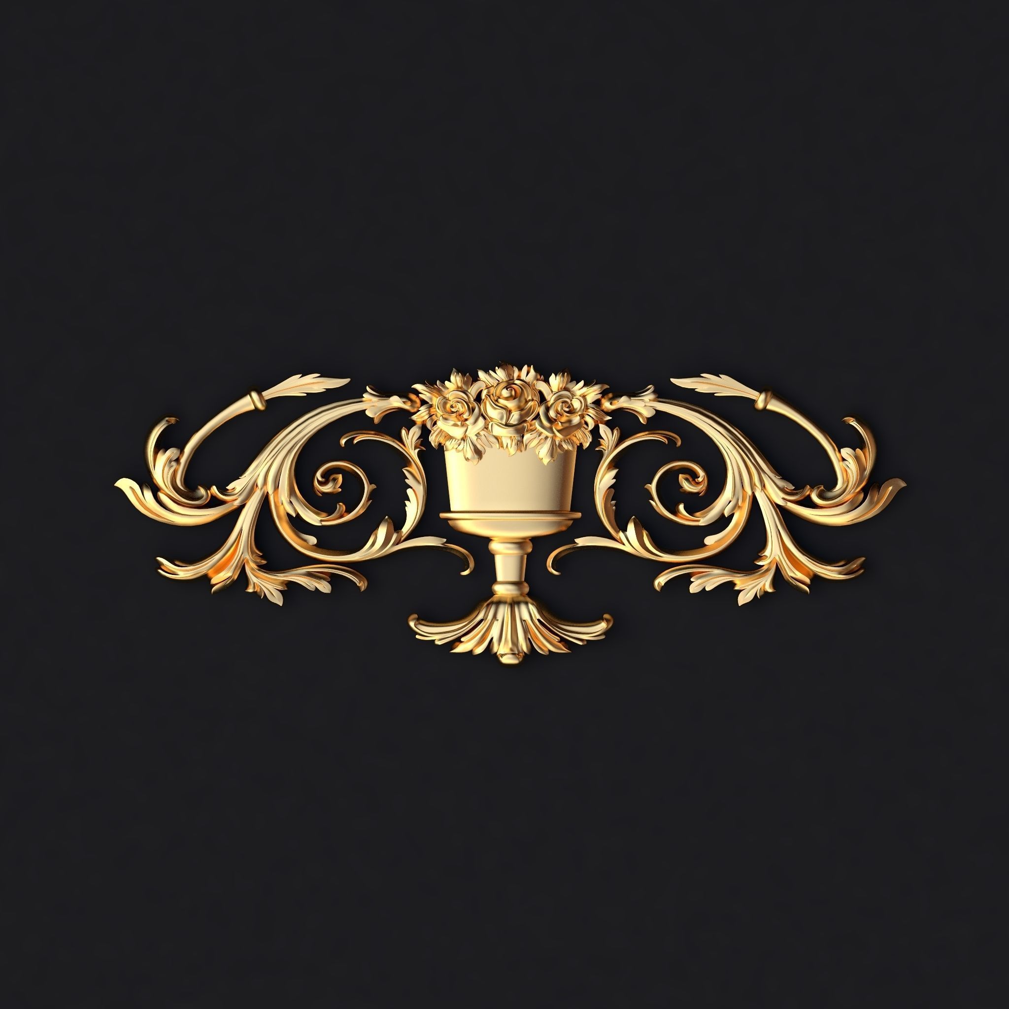 Collection 40 high quality center decors for furniture ornaments 3D model_10