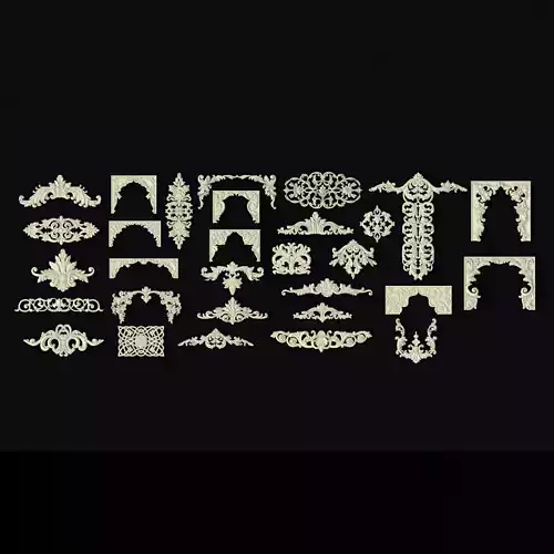 Collection 40 high quality center decors for furniture ornaments