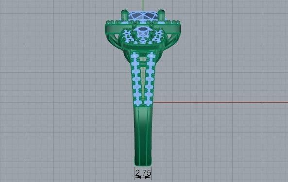 Double halo 3-Stone diamond ring 2460 3D print model 3D print model_7