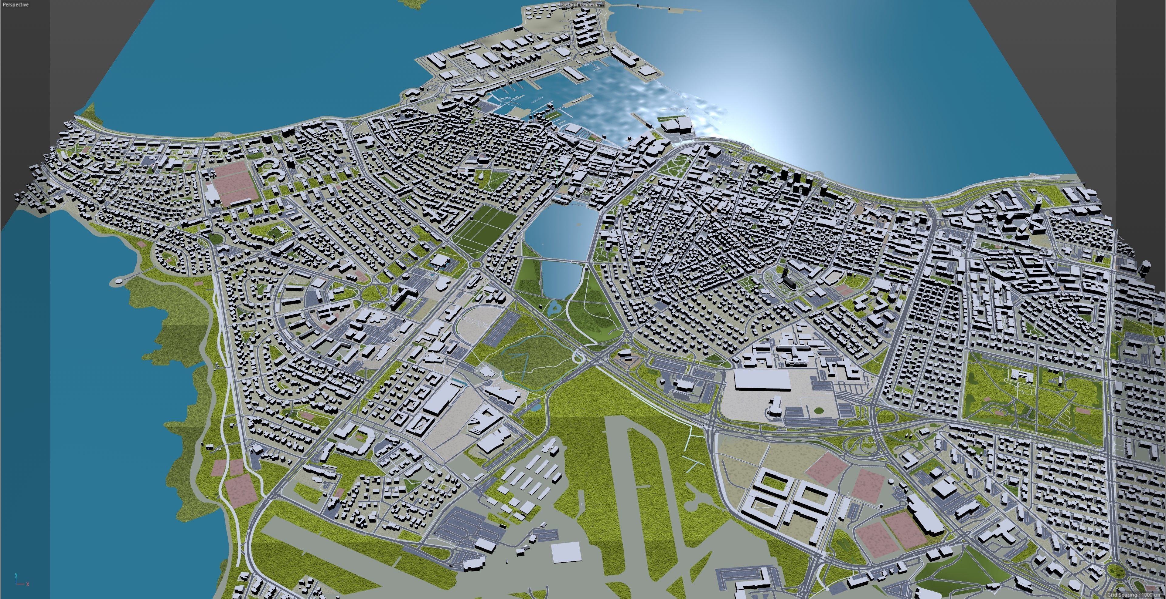 Reykjavik Downtown Iceland Low-poly 3D model_6