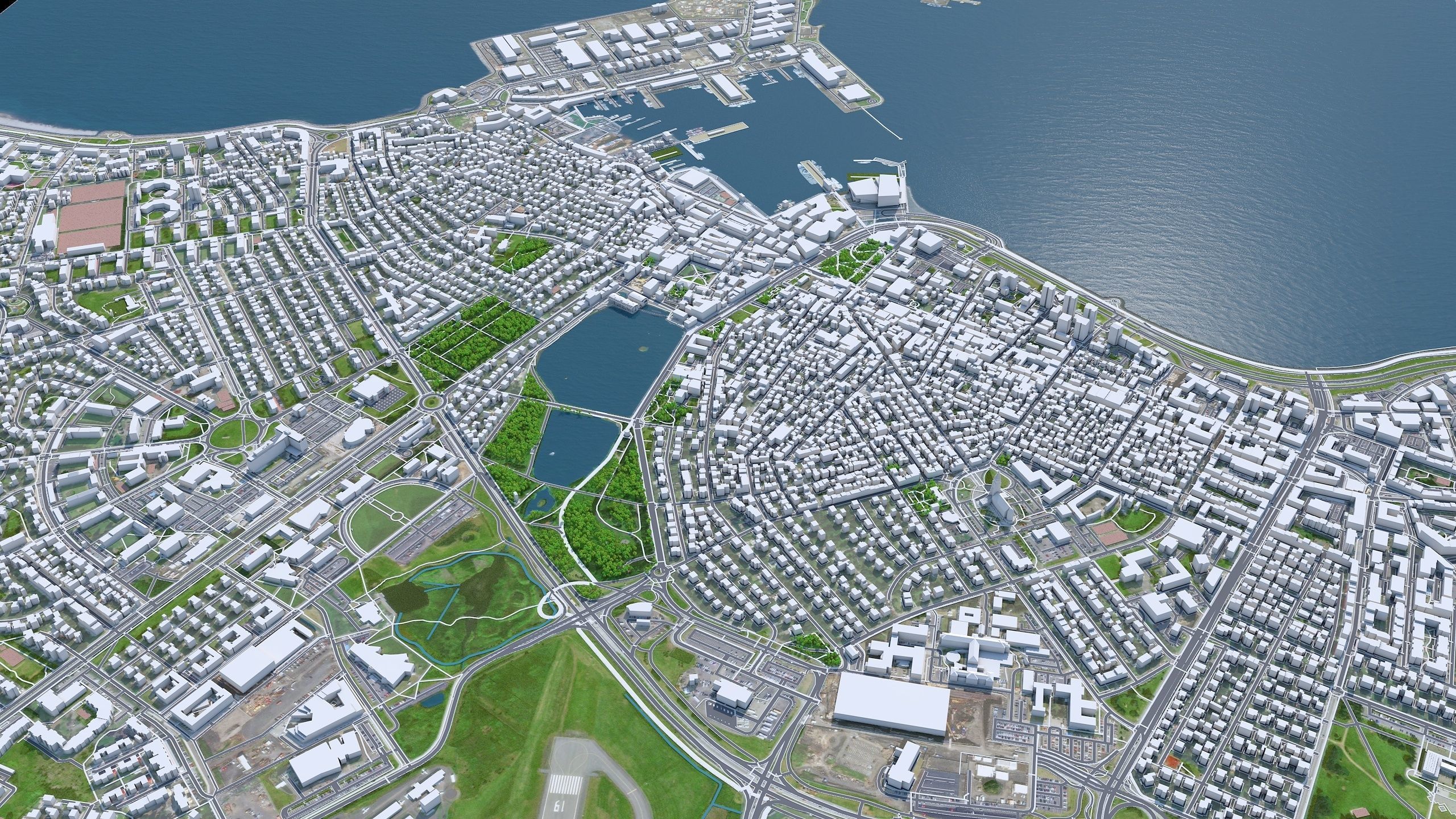 Reykjavik Downtown Iceland Low-poly 3D model_2