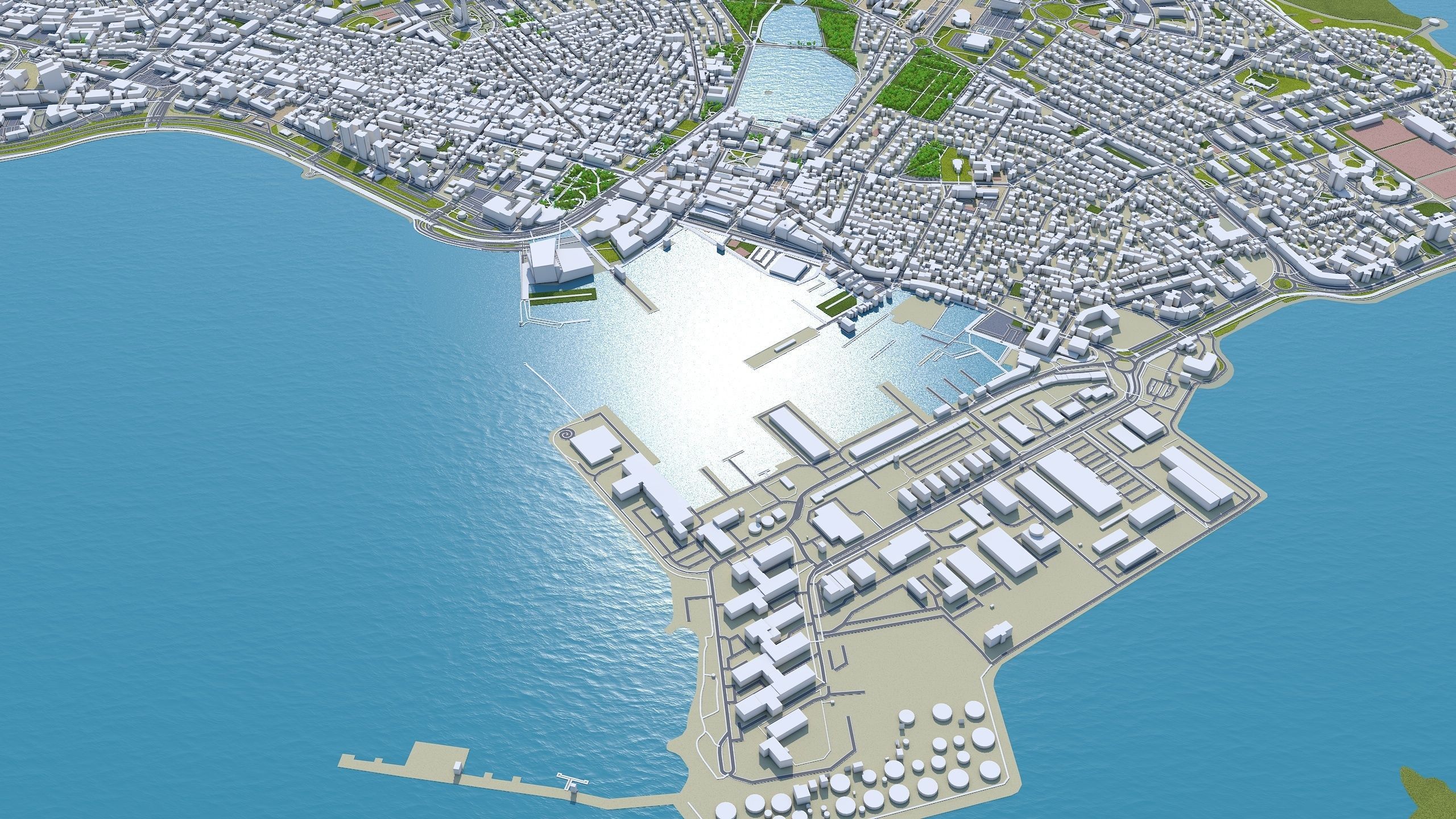 Reykjavik Downtown Iceland Low-poly 3D model_5