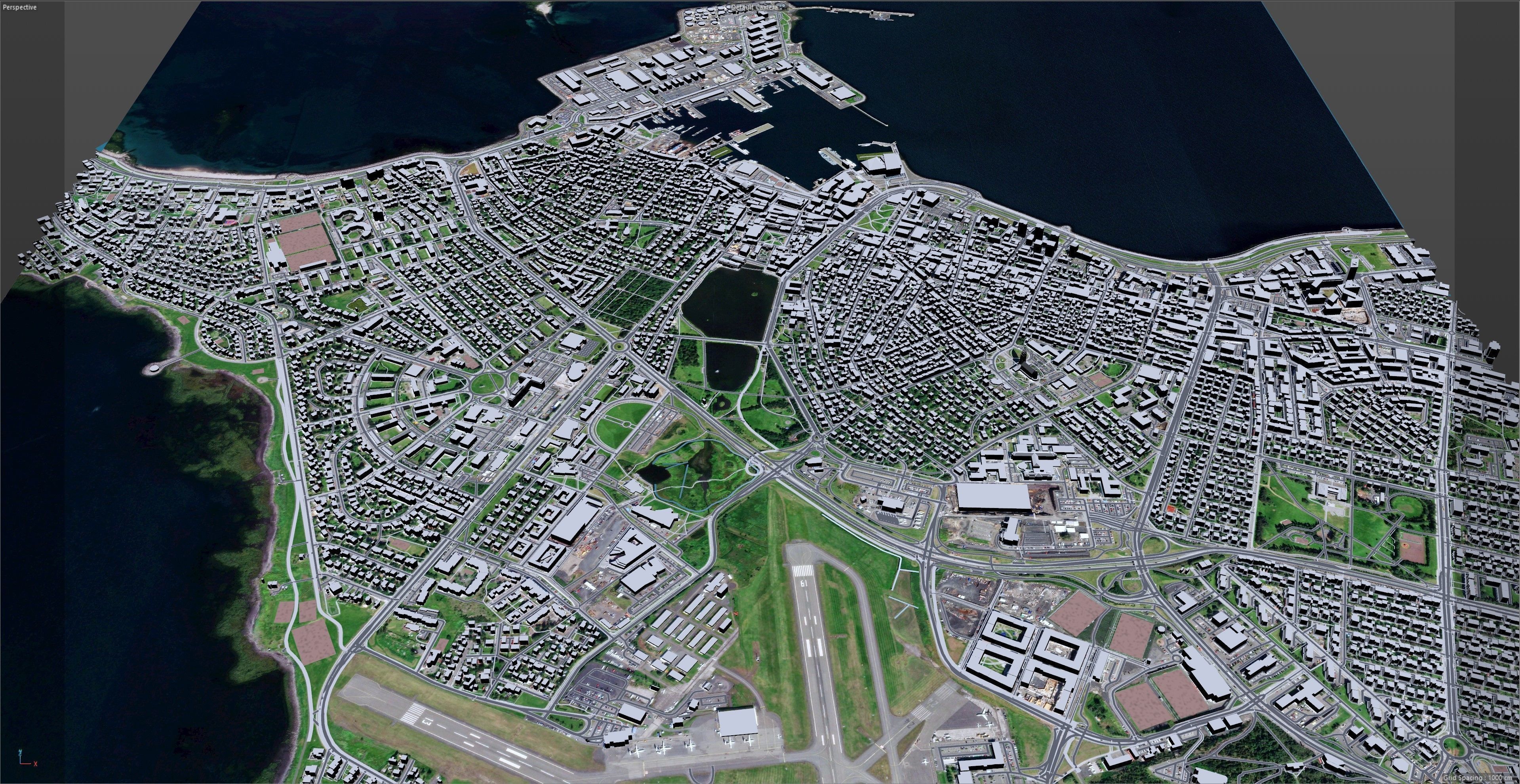 Reykjavik Downtown Iceland Low-poly 3D model_7