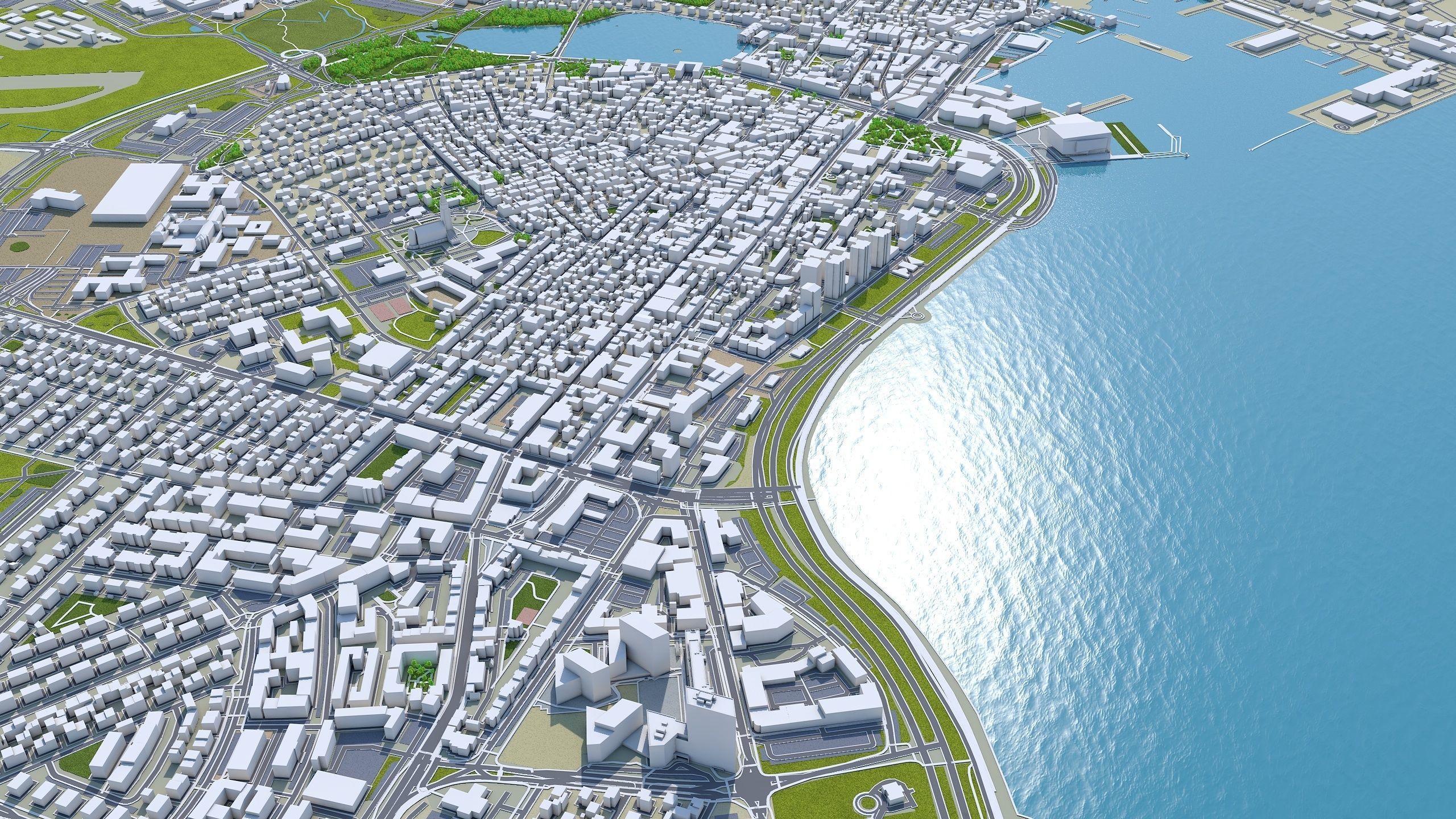 Reykjavik Downtown Iceland Low-poly 3D model_4