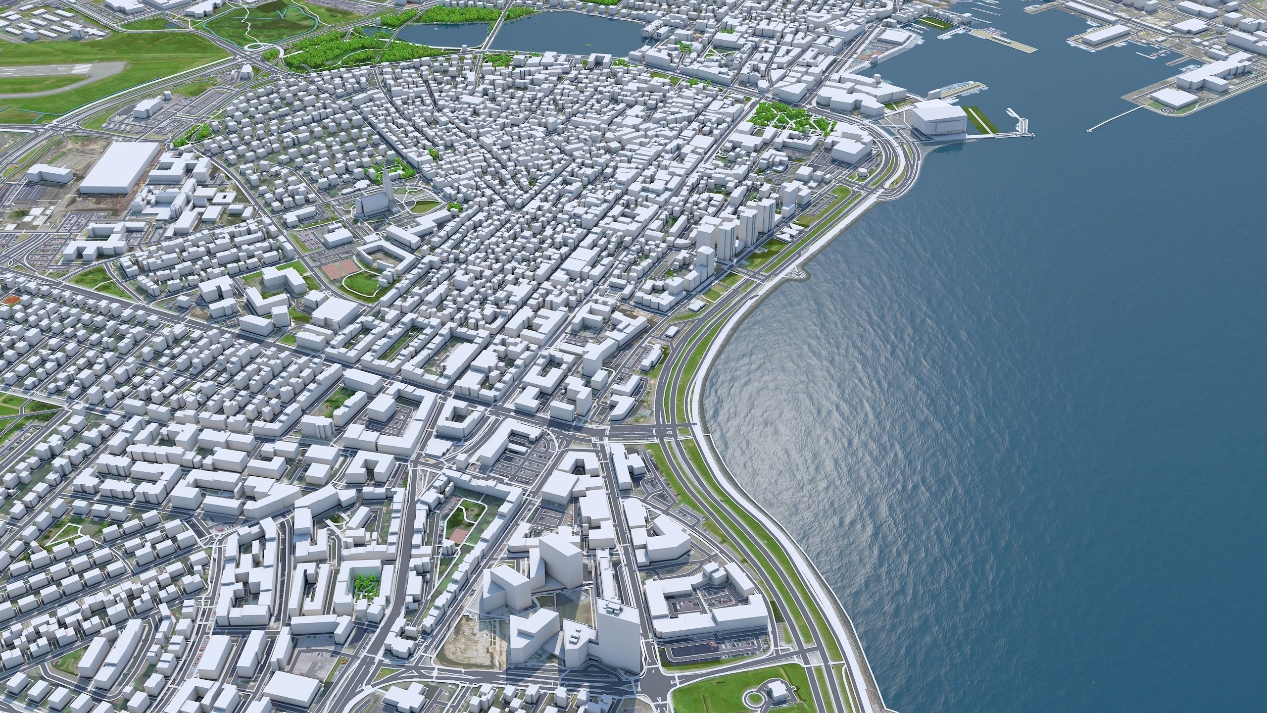 Reykjavik Downtown Iceland Low-poly 3D model_3