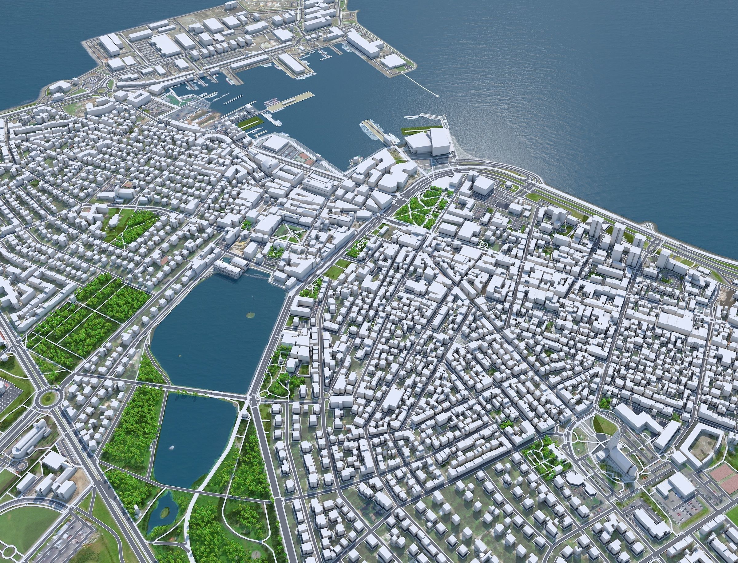 Reykjavik Downtown Iceland Low-poly 3D model_10