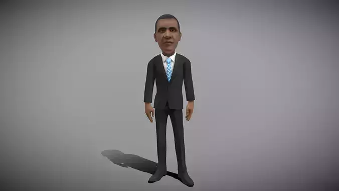 Black Man Low-poly 3D model