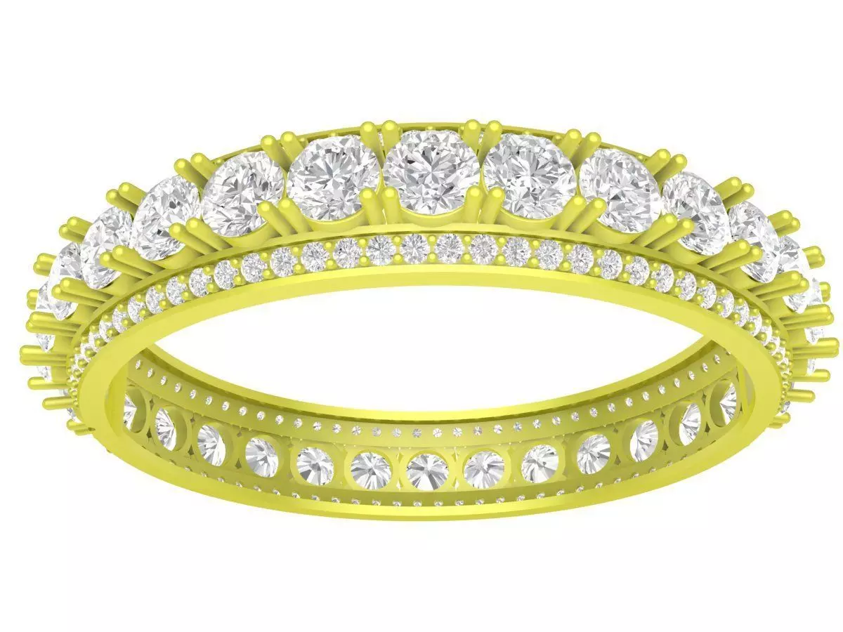 Luxury Eternity Pave Diamond Ring for Women 4152 3D print model