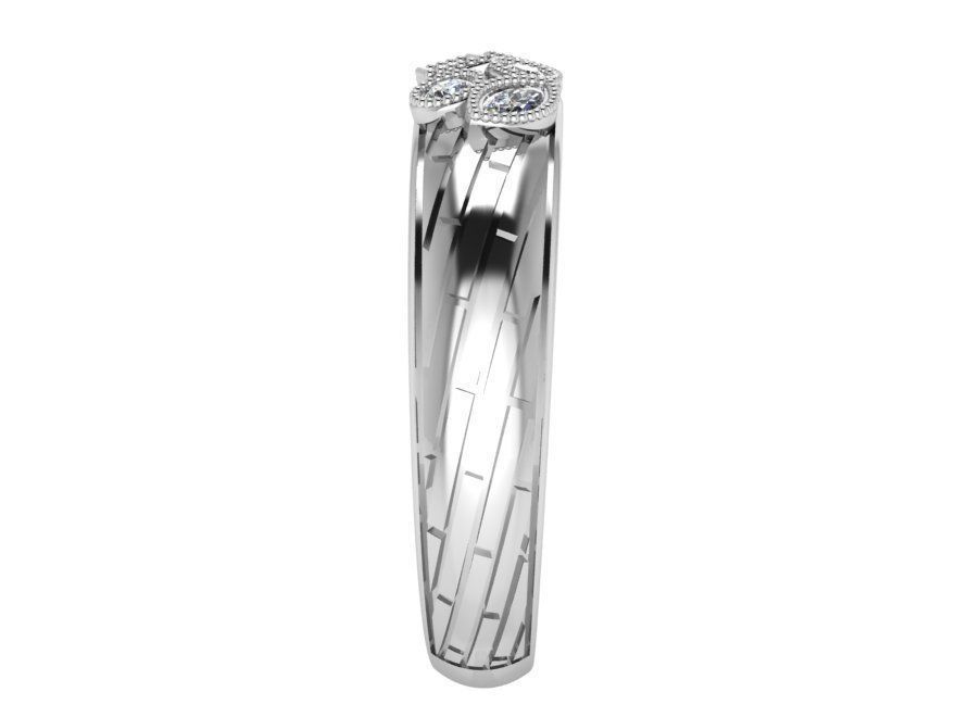 Fashionable diamond ring 2471 3D print model 3D print model_3