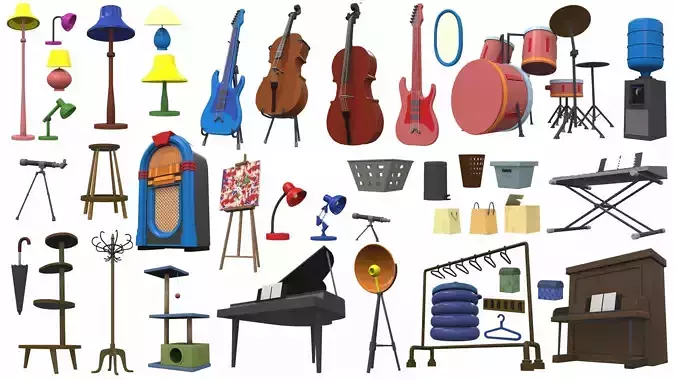 Cartoon household props pack vol 1