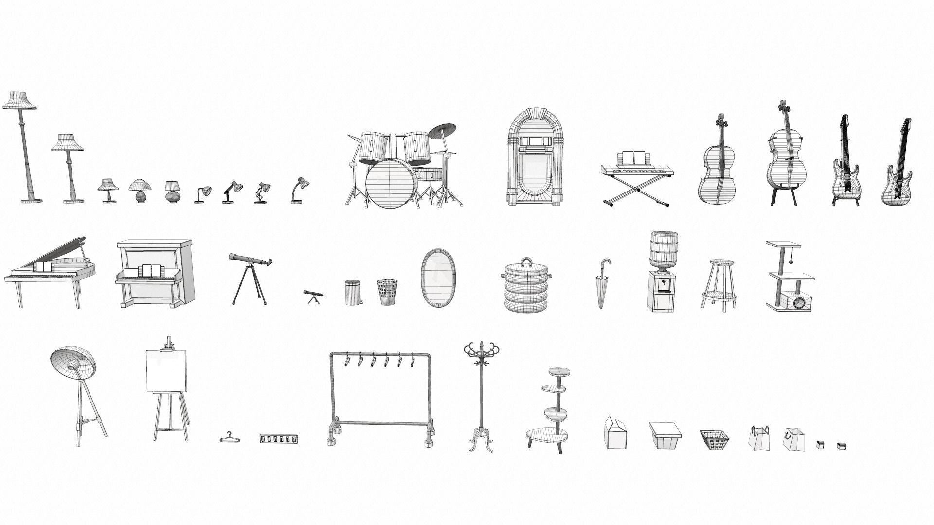 Cartoon household props pack vol 1 3D model_13