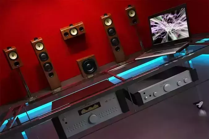 Music Dj System With Speakers Archinteriors Vol 01 For Maya 3D model