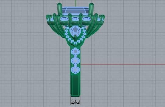 Big diamond stone ring 2474 3D print model 3D print model_7