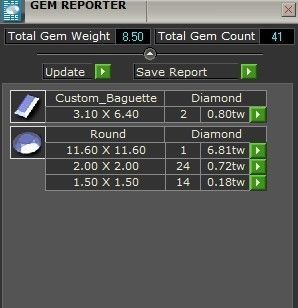 Unique style curved ring with diamond stone 2475 3D print model 3D print model_8