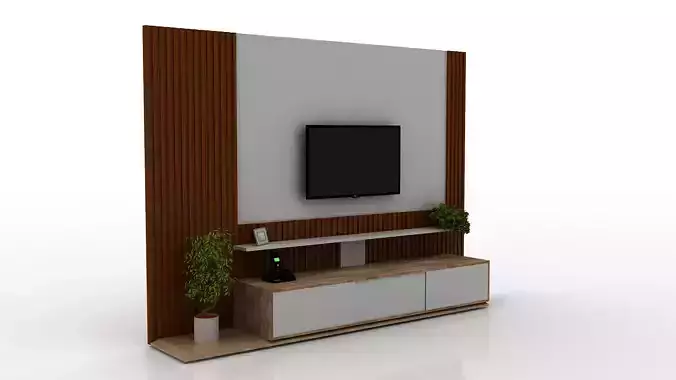 Painel em laca tv 3ds max 2022 and vray 5