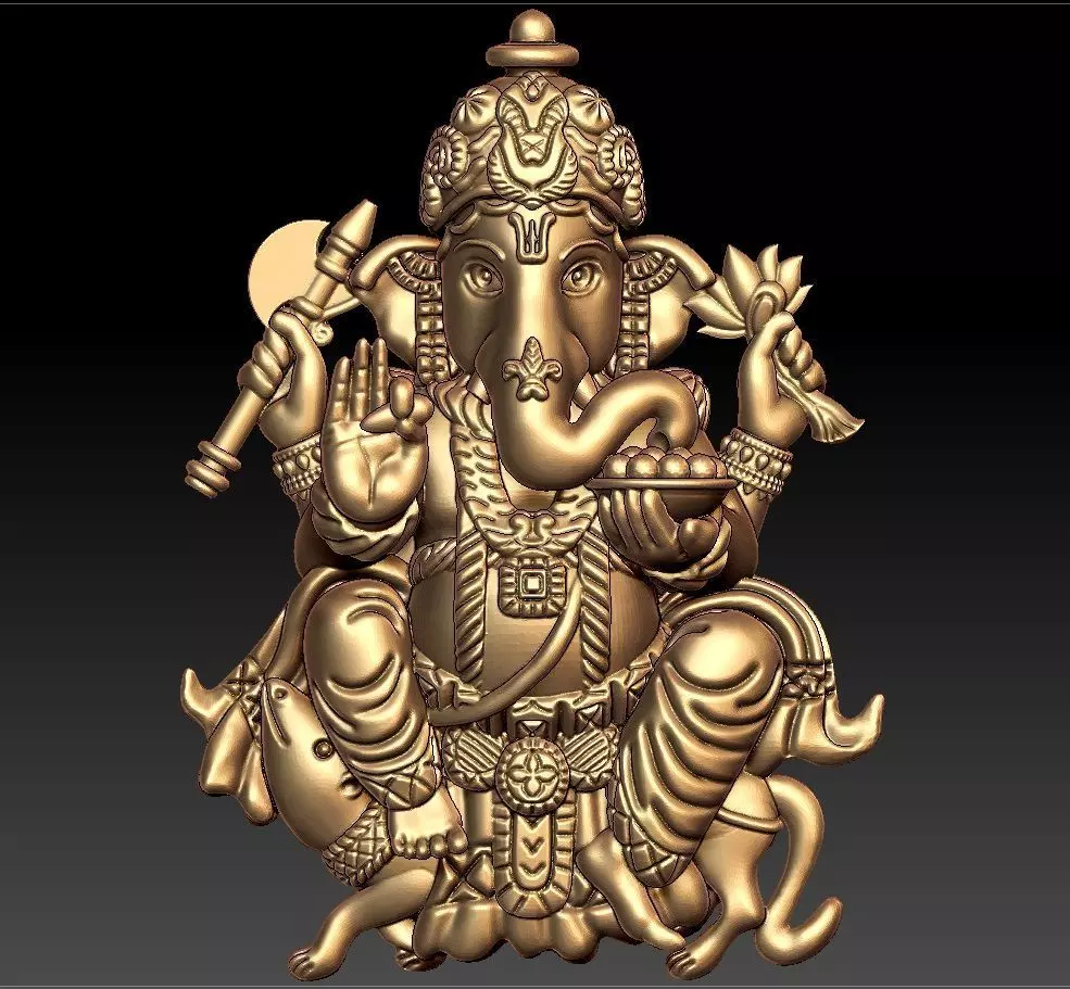 ganesha pendent 3D print model_0