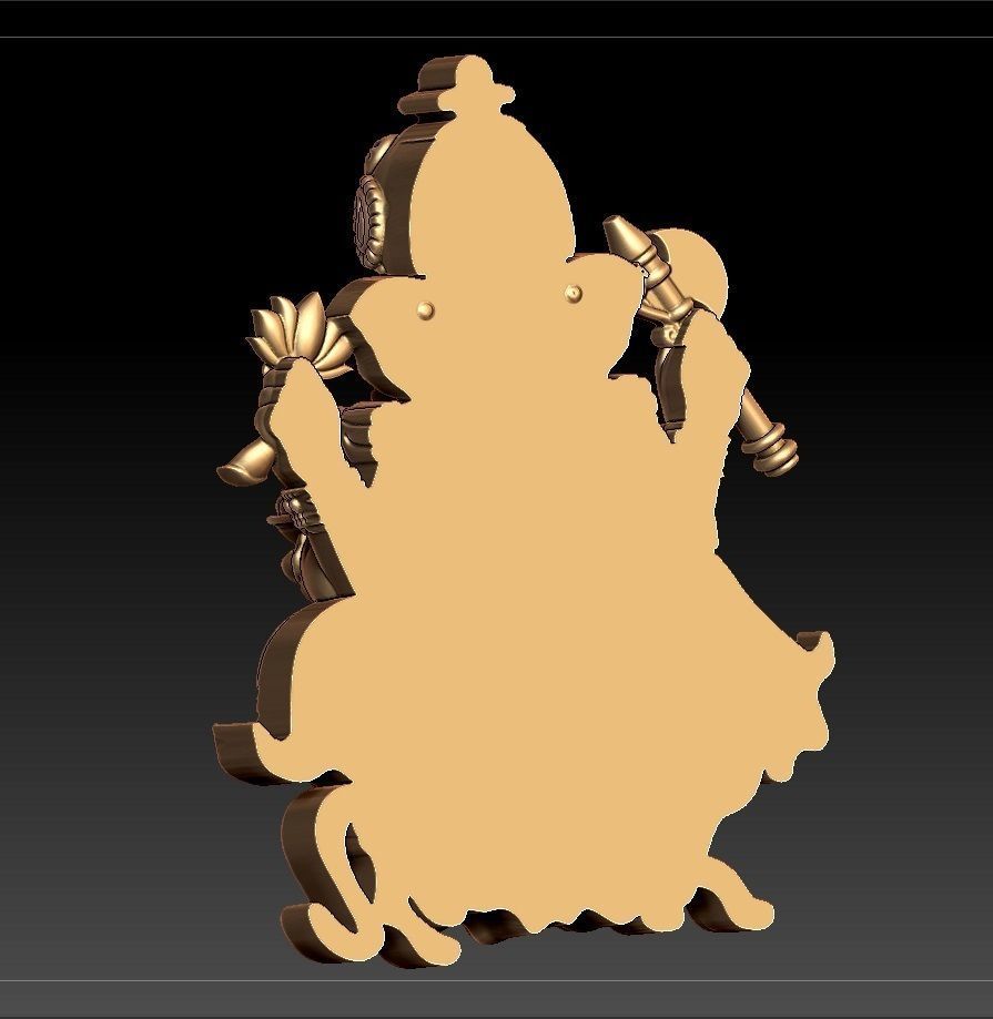 ganesha pendent 3D print model_5