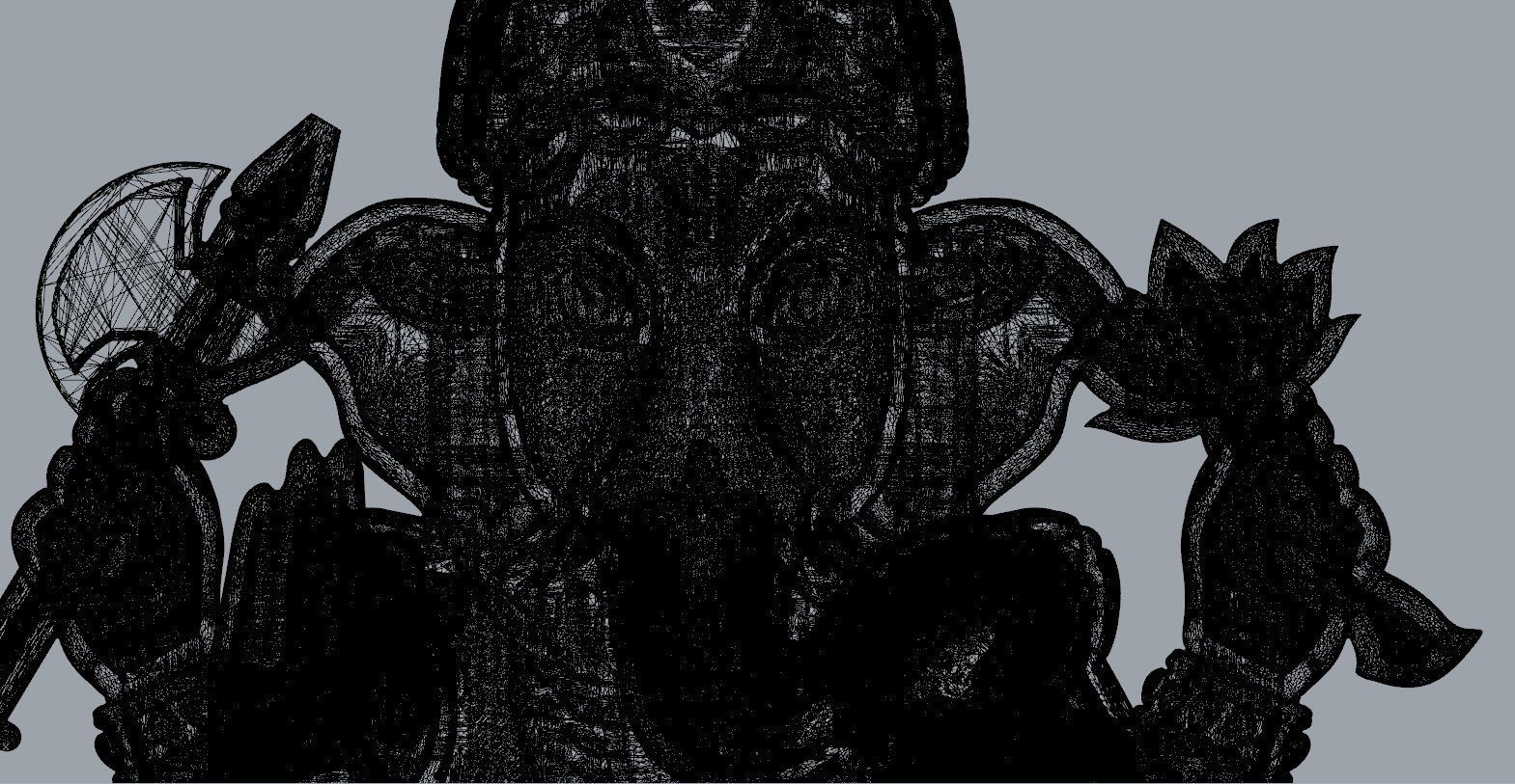 ganesha pendent 3D print model_7